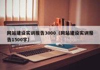 網(wǎng)站建設(shè)實訓報告3000（網(wǎng)站建設(shè)實訓報告1500字）