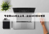 專業(yè)做seo優(yōu)化公司（企業(yè)SEO優(yōu)化哪家好）