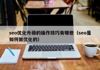 seo優(yōu)化升級的操作技巧有哪些（seo是如何做優(yōu)化的）